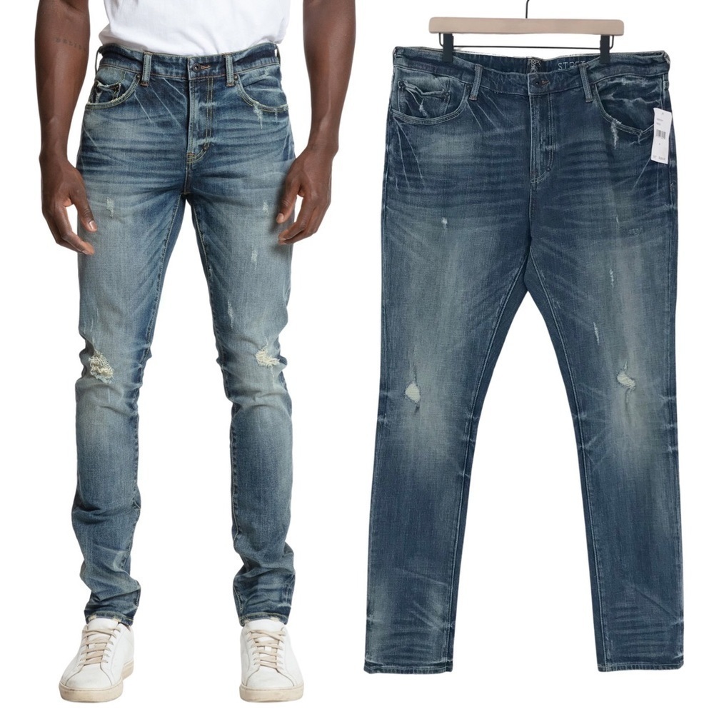 New! Prps Cayenne Pharoah Japanese Denim Indigo Distressed Skinny Jeans